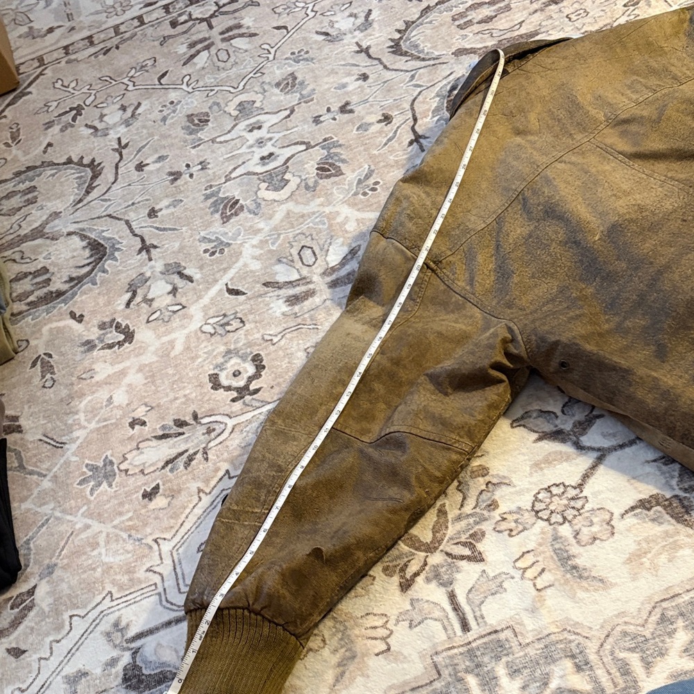 RARE Vintage Genuine leather aviation flight Bomber Jacket Learsi International - Picture 15 of 16